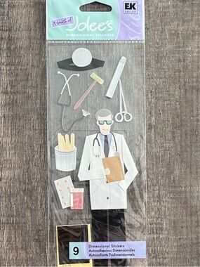 💞 New Jolee's Doctor Coat Chart Stethoscope Dimensional Scrapbook Craft Stickers